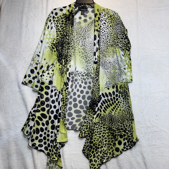 Frank Lyman Cardigan Womens Size 20 Animal Print Maximalist Boho Chic - Picture 1 of 8